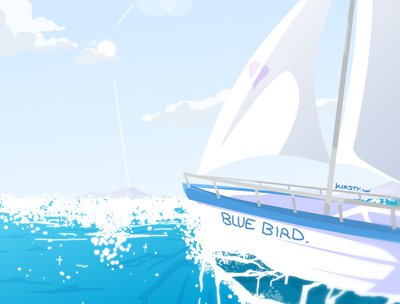 Art Work by Kirsty W. - 'Little Blue Bird'