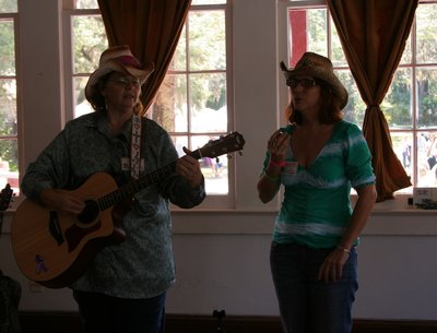 Tamara Colonna & I at the 2013 Barberville Fall Jamboree Folk Festival. Photo by Theresa Ellison