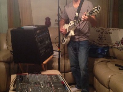 Mike recording at the FireLight studio