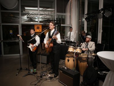 Eager Anxiety performing at Patrick's wedding with the very talented Chris Paquette on percussion.