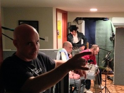 In between takes for our CD 'Ready, Set... Hold ON!