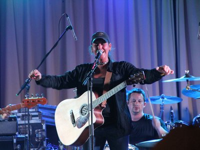 Opening the show for David Allen Coe and Confederate Railroad.   Saddled up with my chrome shining.