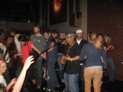 Students rushing the stage ... Security!