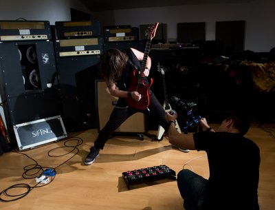 Shooting "Lone Dimension" video