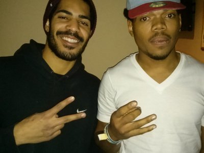 Backstage with Chance The Rapper after I opened for him in Boise!