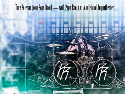 Tony Palermo from Papa Roach â€” with Papa Roach at Mud Island Amphitheater.