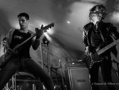 The boys rocking out!