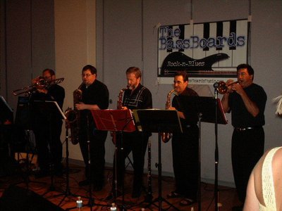The BassBoards horn section, 2008