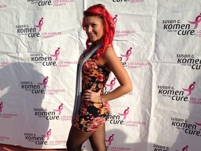 Pink Carpet appearance at the Komen race for the cure of cancer event in march 2013