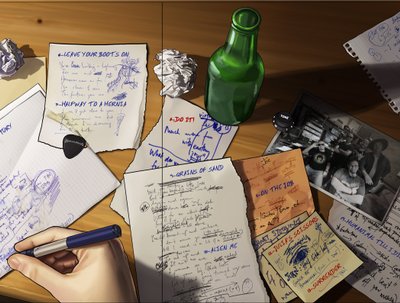The "Humanimals" inside cover by Irene Rodriguez