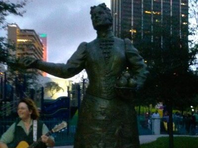 Playing Mother of Miami by the Julia Tuttle statue! At Bayfront Park, Miami 12-28-13