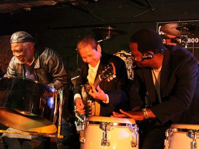 Gerald Logie,Phil Chen,Lynford John and Drummie at video shoot