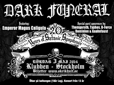 Exclusive 20 Years Anniversary show "20 years of Satanic Symphonies" Stockholm, Sweden May 03, 2014