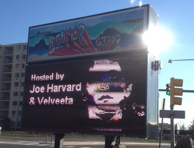 Fri 13, 2013 Lou Reed Tribute Show 'up in lights' on Belmar Town Light Board