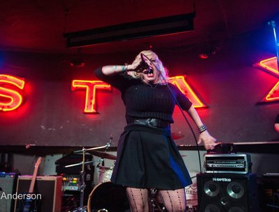 Mandy Lemons onstage at the 30 Int'l Blues Challenge in Memphis 1/23/14. Photo by Brian Anderson