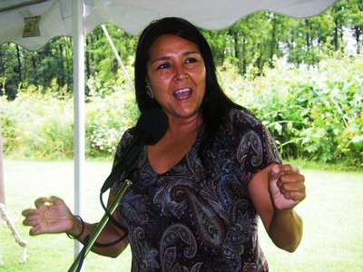 reading at E. Pauline Johnson's House summer 2009