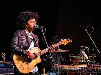 Lyric and Derrick live at the Amy Ray Album release party 1/24/14 photo taken by Frank Zipperer