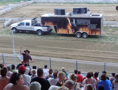 In the Grandstand in Rice Lake, WI