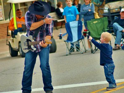 Performing in Brown City, MI for a young fan.