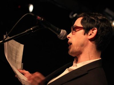 Performing New Poetry & Songs 2/21/14 @ Inspired Word Show. Photo taken by Michael Geffner.