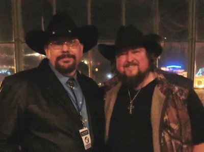 w/ Colt Ford VIP room Nashville Universe Awards. TMZ was there as well.