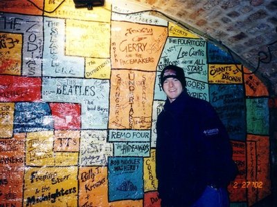 performing at The Cavern in Liverpool, England