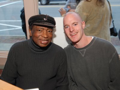 Steve with musician Sam "Bluzman" Taylor (RIP)