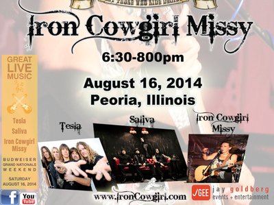 Budweiser Grand Nationals Welcomes Iron Cowgirl Missy to Perform with Tesla & Saliva
