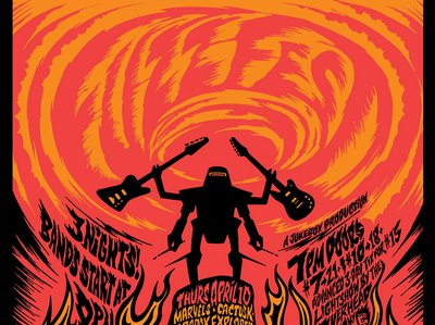 Fuzzfest show bill - artwork by Jeremy Wheeler