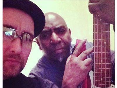 Winston Blissett from "Massive Attack" and I working on my album! 