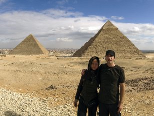 Janover & reSunator at the Great Pyramid of Giza on Dec. 21, 2012