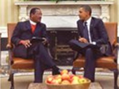 Bishop CE Blake and President Barak Obama