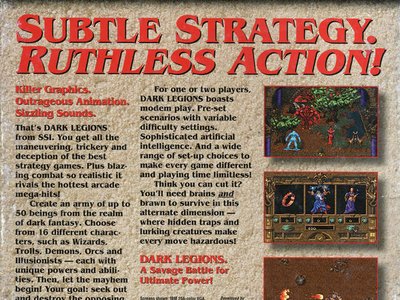 Dark Legions (Back of box)