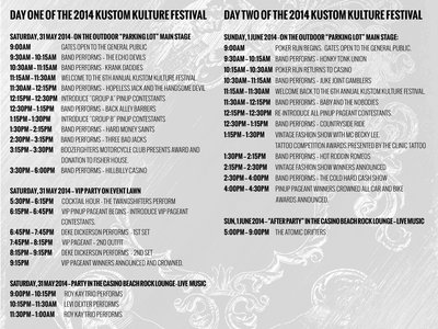 Kustom Kulture Festival- we play May 31 2014-  https://www.facebook.com/KustomKultureFestival