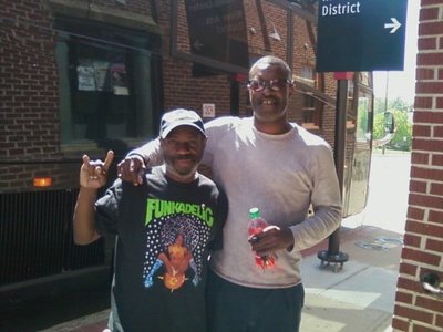Dave and his favorite bass player "Boogie" Massoon. The original bass player George Clinton.