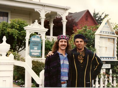 Joseph and Jonathan Cain taking a brek fro the studio in Northern California