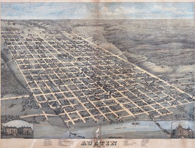 Old map of Austin