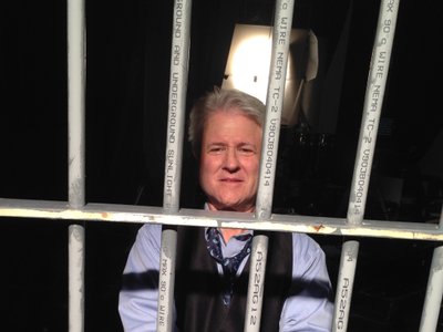 Don Frankel of Sundial Symphony shooting a commercial as Bill Clinton today for 1 800 No Cuffs
