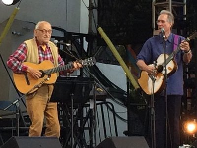 With Fred Hellerman & Work o' the Weavers @ SeegerFest 21July14, Damrosch Park/Lincoln Center NYC
