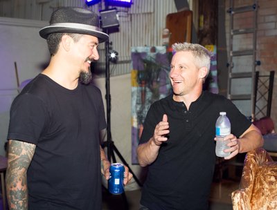 ARG666 and elBretto hamming it up in LA post show 7/25/14