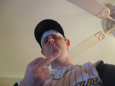 dismay middle finga up