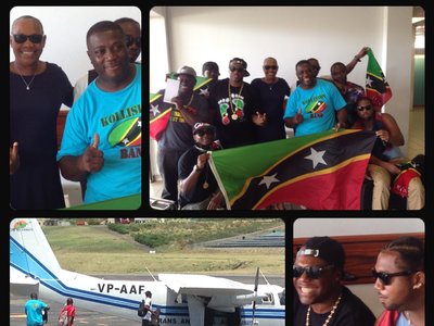 Kollision Band Leaving RLB Int'l Airport St. Kitts to Antilliaanse Feesten Belgium
