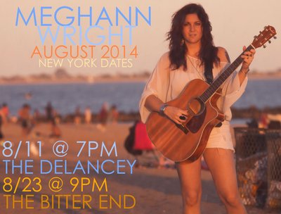 Catch me in NY Aug 11 at The Delancey and Aug 23 at The Bitter End