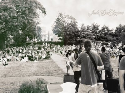 Incwell with his band at Strathmore Outdoor Concert