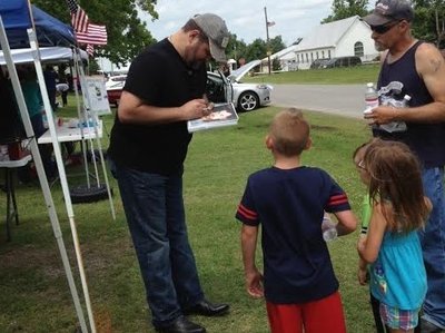 Signing autographs