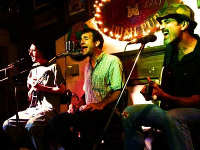 The One Tailed Three, New Orleans, July 2014. (L to R): Willy Hudson, Mark Appleford, Vincent Marini