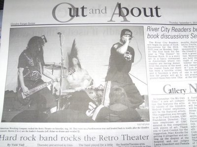 Newspaper Story 9/2014 Montana from Tour
