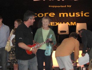 At the finish of the beginners uke workshop performance - Baafest.