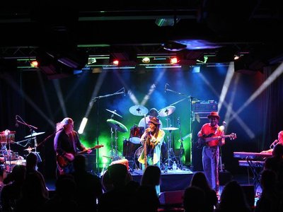 Jimmy preforming with Fowokan Earth music festival Hard Austria 2014