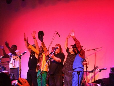 Jimmy preforming with Fowokan Earth music festival Hard Austria 2014